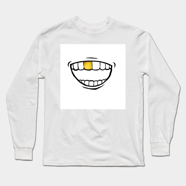 Golden Tooth ,Trendy Mask Long Sleeve T-Shirt by piksimp